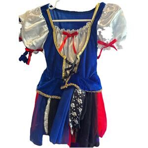 Girl’s PIRATE DRESS Costume Dress Up Size 110 5 Tulle Buccaneer Ribbon